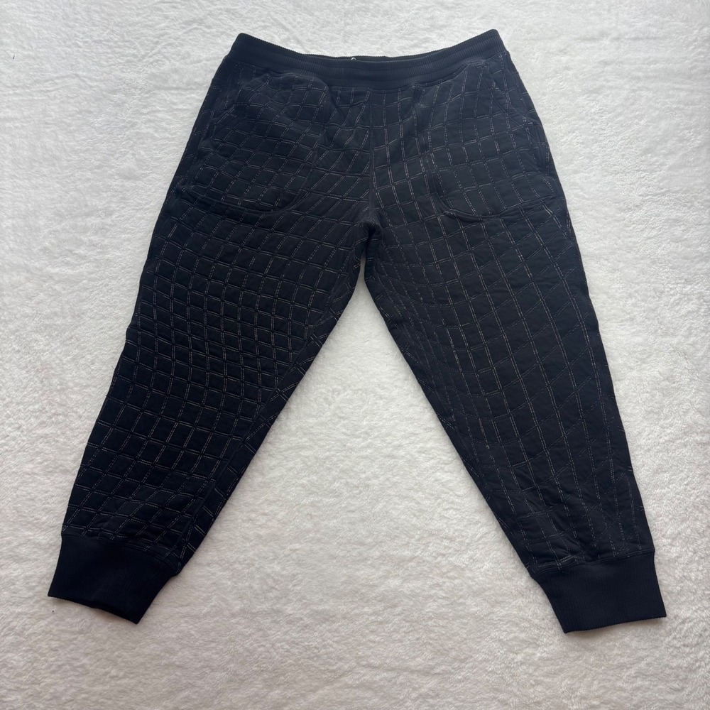 Nike Mens Reversible Quilted Grid Jogger Pants XL Black Tapered Sweatpants